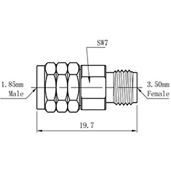 HS-1.85mmM To 3.5mmF Adapter (33G)